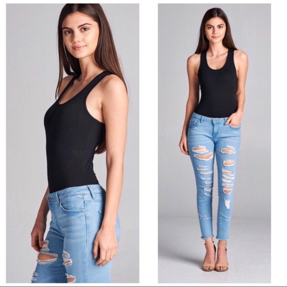 Other - **Last 1** Black racer back tank bodysuit